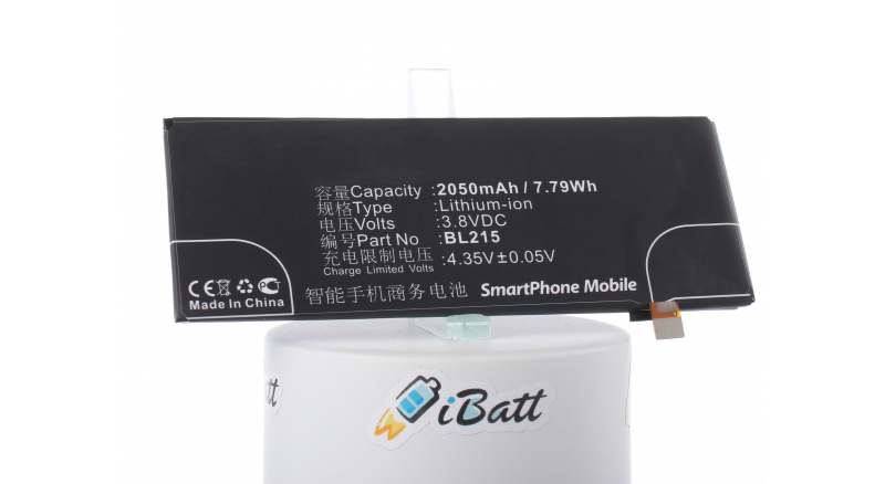 Аккумуляторная батарея BL215 для телефонов, смартфонов Lenovo. Артикул iB-M644.Емкость (mAh): 2050. Напряжение (V): 3,8
