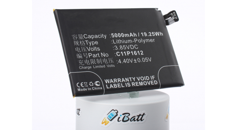 Аккумуляторная батарея iBatt iB-M1328 для телефонов, смартфонов AsusЕмкость (mAh): 5000. Напряжение (V): 3,85