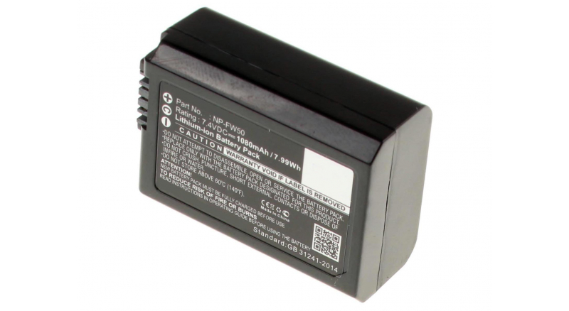 Аккумуляторные батареи для фотоаппаратов и видеокамер Sony Alpha NEX-5Емкость (mAh): 1080. Напряжение (V): 7,4
