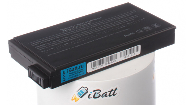 Аккумуляторная батарея для ноутбука HP-Compaq Presario 1724TC. Артикул iB-A193H.Емкость (mAh): 5200. Напряжение (V): 11,1