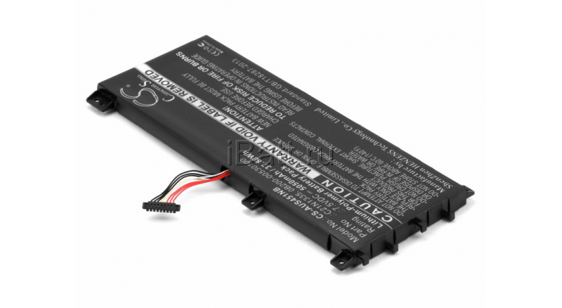 Аккумуляторная батарея для ноутбука Asus VivoBook S451LN. Артикул iB-A1012.Емкость (mAh): 5050. Напряжение (V): 7,5