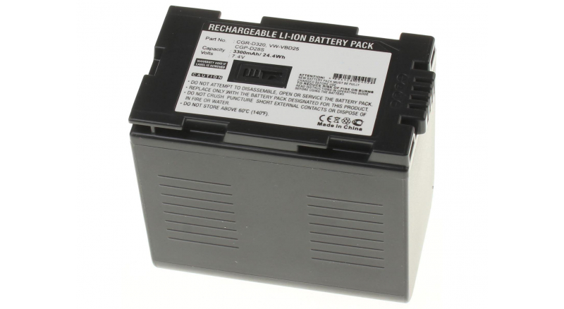 Аккумуляторная батарея CGR-D07S для фотоаппаратов и видеокамер Panasonic. Артикул iB-F316.Емкость (mAh): 3300. Напряжение (V): 7,4