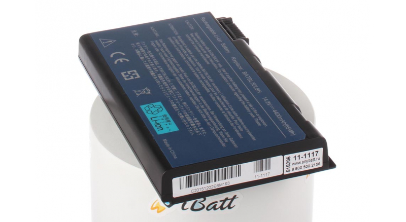 Аккумуляторная батарея для ноутбука Acer TravelMate 4285WLM. Артикул 11-1117.Емкость (mAh): 4400. Напряжение (V): 14,8