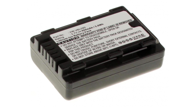 Аккумуляторные батареи для фотоаппаратов и видеокамер Panasonic SDR-S50NЕмкость (mAh): 800. Напряжение (V): 3,7