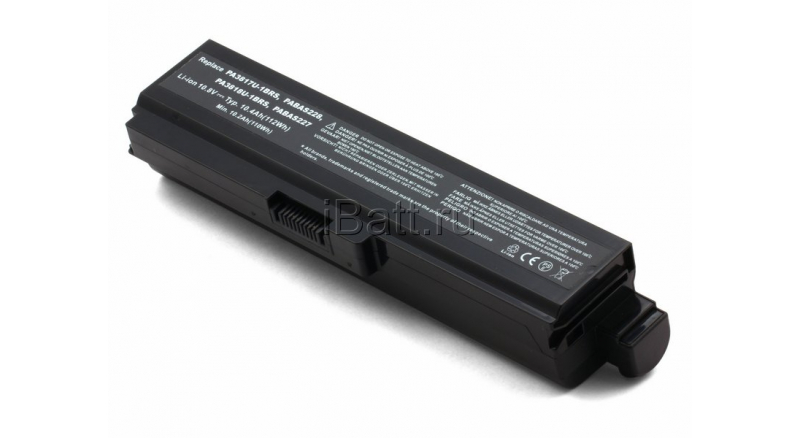 Аккумуляторная батарея PABAS229 для ноутбуков Toshiba. Артикул iB-A499.Емкость (mAh): 8800. Напряжение (V): 10,8
