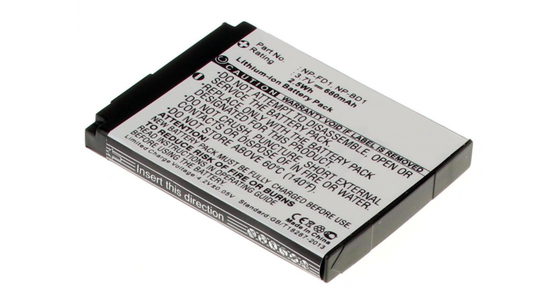 Аккумуляторные батареи для фотоаппаратов и видеокамер Sony Cyber-shot DSC-T500/BЕмкость (mAh): 680. Напряжение (V): 3,7