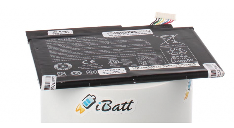 Аккумуляторная батарея для ноутбука Acer Iconia Tab W3-810. Артикул iB-A644.Емкость (mAh): 6800. Напряжение (V): 3,7