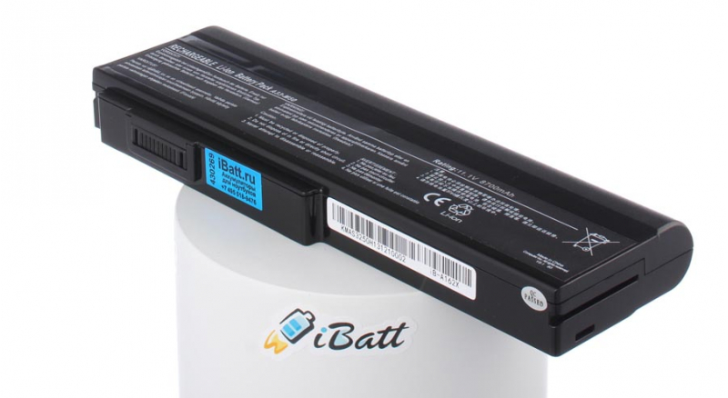 Аккумуляторная батарея для ноутбука Asus N53SV. Артикул iB-A162X.Емкость (mAh): 8700. Напряжение (V): 11,1