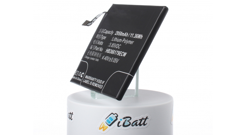 Аккумуляторная батарея iBatt iB-M1979 для телефонов, смартфонов HuaweiЕмкость (mAh): 2950. Напряжение (V): 3,85
