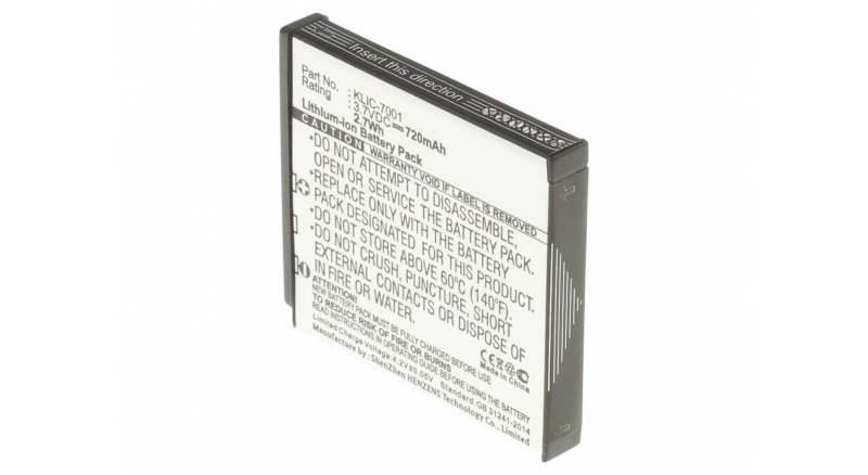 Аккумуляторные батареи для фотоаппаратов и видеокамер Kodak EasyShare M320Емкость (mAh): 720. Напряжение (V): 3,7