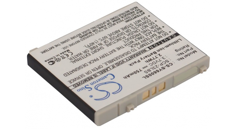 Аккумуляторная батарея для телефона, смартфона Sanyo SCP-6600. Артикул iB-M2800.Емкость (mAh): 750. Напряжение (V): 3,7