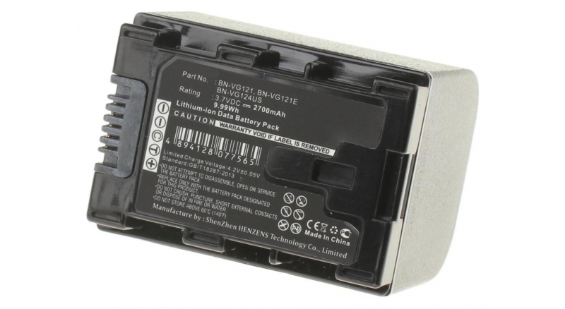Аккумуляторная батарея BN-VG108E для фотоаппаратов и видеокамер JVC. Артикул iB-F170.Емкость (mAh): 2700. Напряжение (V): 3,7