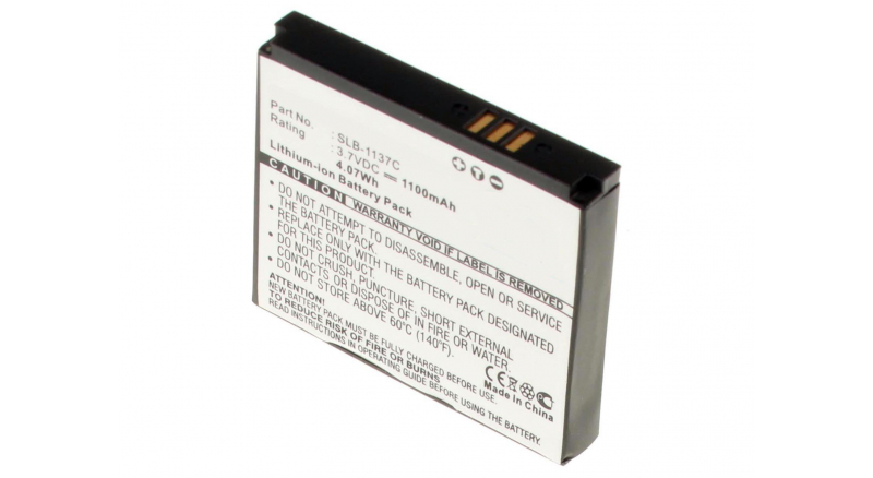 Аккумуляторные батареи для фотоаппаратов и видеокамер Samsung Digimax i7Емкость (mAh): 1100. Напряжение (V): 3,7