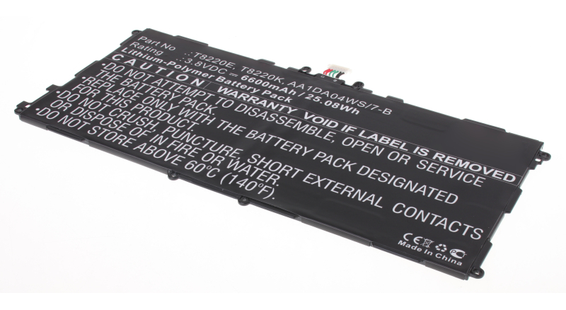 Аккумуляторная батарея для ноутбука Samsung Galaxy Tab Pro 10.1 T525 16GB White. Артикул iB-A853.Емкость (mAh): 6600. Напряжение (V): 3,8