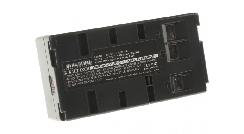 Аккумуляторные батареи для фотоаппаратов и видеокамер JVC GR-AXM25UЕмкость (mAh): 4200. Напряжение (V): 6