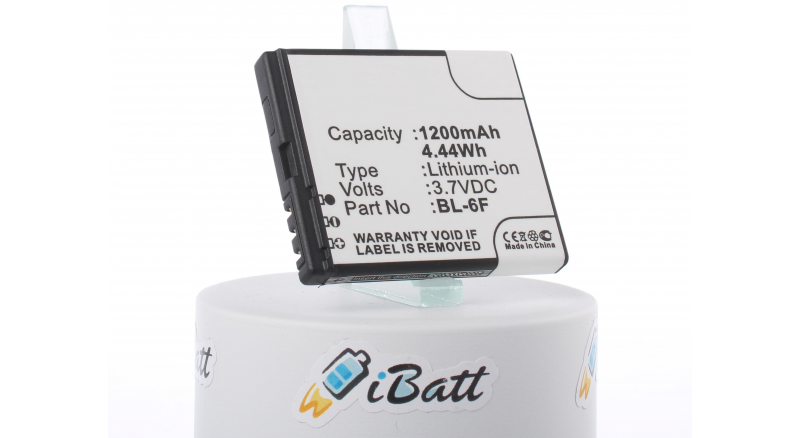 Аккумуляторная батарея iBatt iB-M398 для телефонов, смартфонов NokiaЕмкость (mAh): 1200. Напряжение (V): 3,7