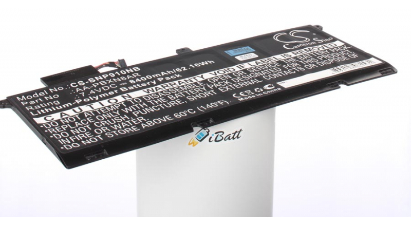Аккумуляторная батарея для ноутбука Samsung NP900X4C. Артикул iB-A632.Емкость (mAh): 8400. Напряжение (V): 7,4