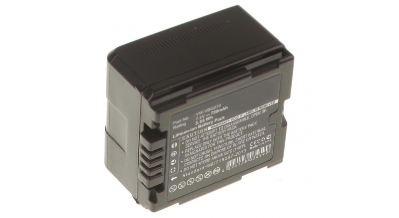 Аккумуляторная батарея VW-VBG070-K для фотоаппаратов и видеокамер Panasonic. Артикул iB-F377.Емкость (mAh): 750. Напряжение (V): 7,4