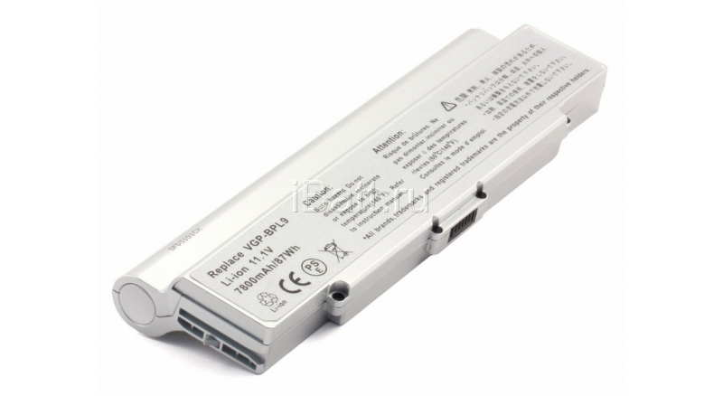 Аккумуляторная батарея для ноутбука Sony VAIO VGN-SZ55. Артикул 11-1476.Емкость (mAh): 6600. Напряжение (V): 11,1