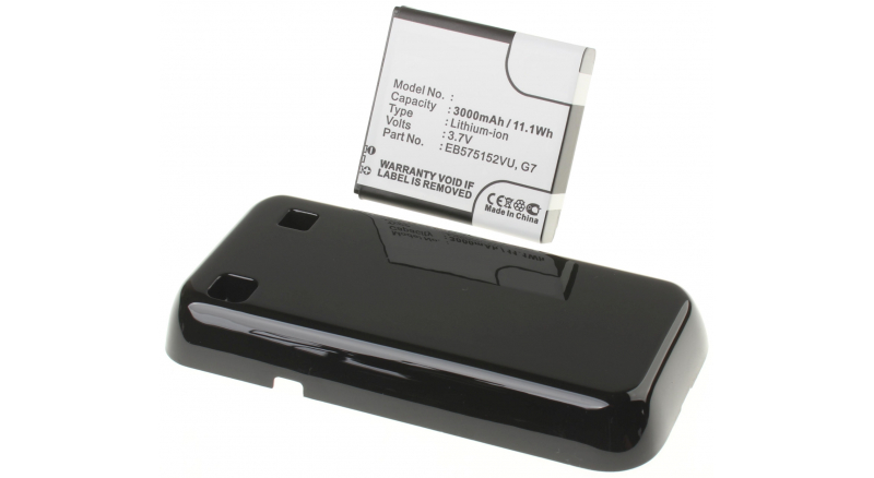 Аккумуляторная батарея iBatt iB-M324 для телефонов, смартфонов SamsungЕмкость (mAh): 3000. Напряжение (V): 3,7