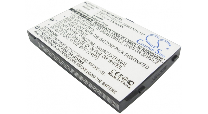 Аккумуляторная батарея CS-MIOA501SL для телефонов, смартфонов MiTAC. Артикул iB-M215.Емкость (mAh): 1200. Напряжение (V): 3,7