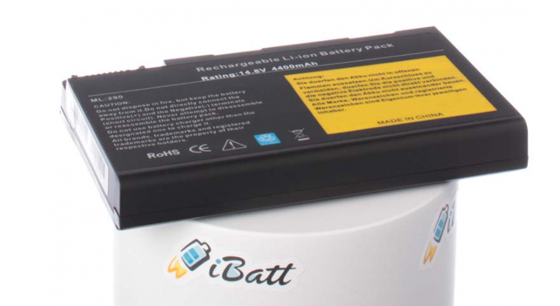 Аккумуляторная батарея для ноутбука Acer TravelMate 4051. Артикул iB-A115.Емкость (mAh): 4400. Напряжение (V): 14,8