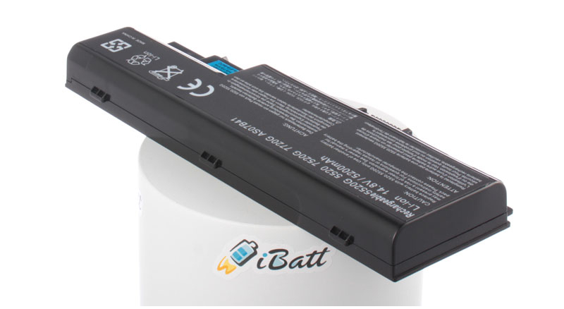 Аккумуляторная батарея для ноутбука Acer Aspire 5942G-434G50Mi. Артикул iB-A142H.Емкость (mAh): 5200. Напряжение (V): 14,8