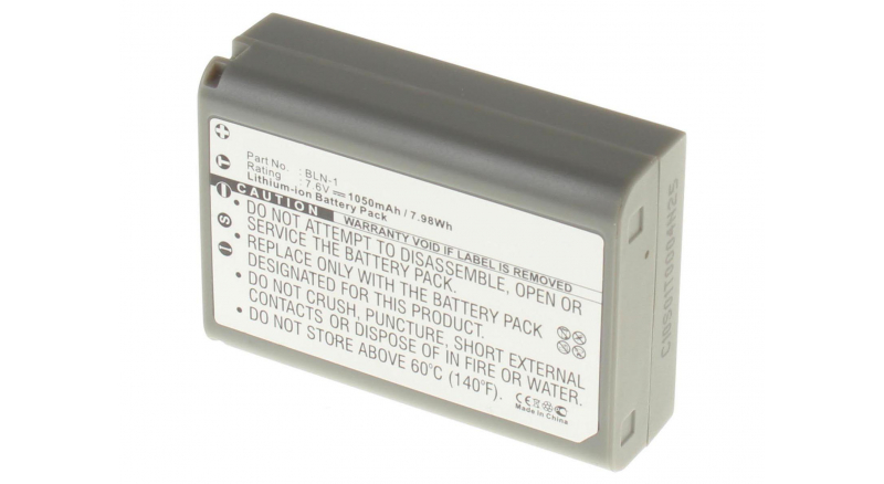 Аккумуляторные батареи для фотоаппаратов и видеокамер Olympus E-M1 IIЕмкость (mAh): 1050. Напряжение (V): 7,6