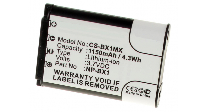 Аккумуляторные батареи для фотоаппаратов и видеокамер Sony Cyber-shot DSC-WX300Емкость (mAh): 1150. Напряжение (V): 3,7