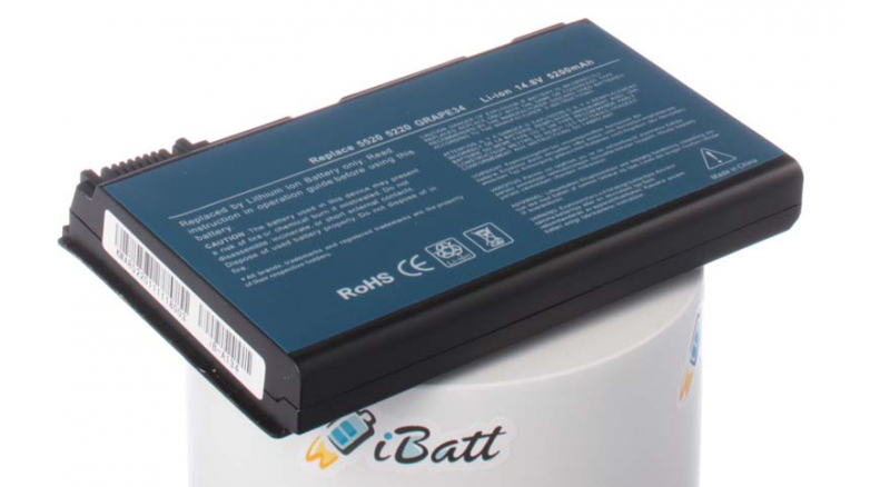 Аккумуляторная батарея для ноутбука Acer Extensa 5630. Артикул iB-A134.Емкость (mAh): 4400. Напряжение (V): 14,8