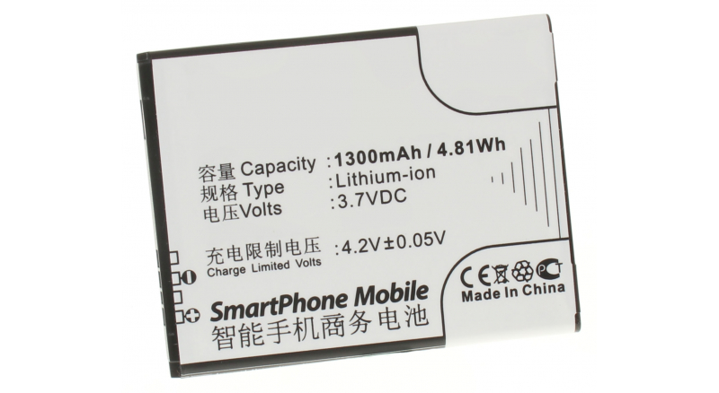 Аккумуляторная батарея для телефона, смартфона Alcatel OT-5020D. Артикул iB-M584.Емкость (mAh): 1300. Напряжение (V): 3,7