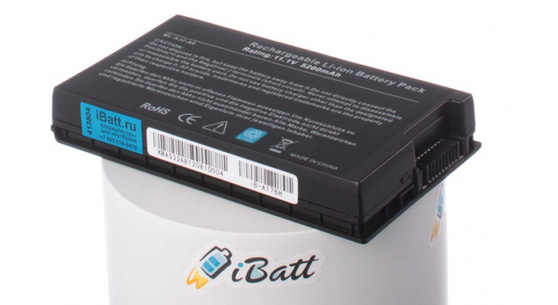 Аккумуляторная батарея для ноутбука Asus A8000T. Артикул iB-A176H.Емкость (mAh): 5200. Напряжение (V): 11,1