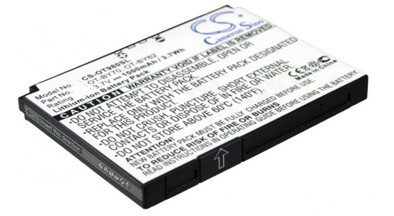 Аккумуляторная батарея для телефона, смартфона Alcatel One Touch 819 Soul. Артикул iB-M1210.Емкость (mAh): 1000. Напряжение (V): 3,7