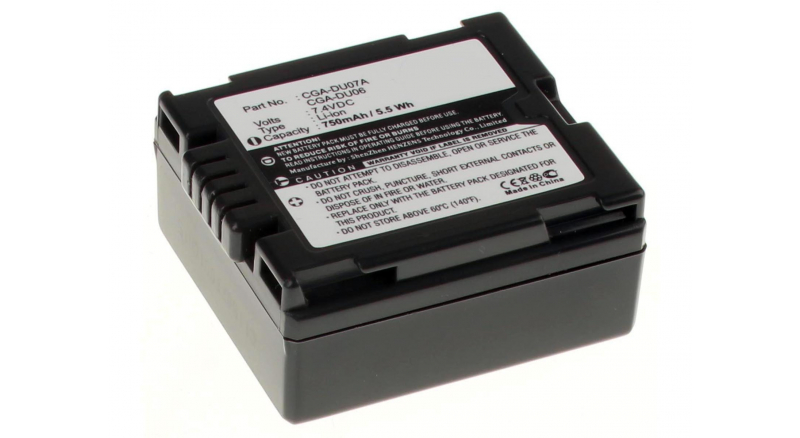 Аккумуляторные батареи для фотоаппаратов и видеокамер Panasonic NV-GS500Емкость (mAh): 750. Напряжение (V): 7,4