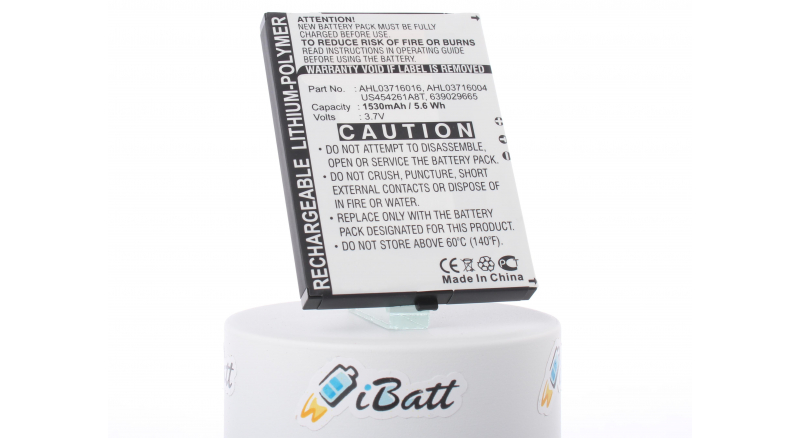Аккумуляторная батарея iBatt iB-M135 для телефонов, смартфонов E-TENЕмкость (mAh): 1530. Напряжение (V): 3,7