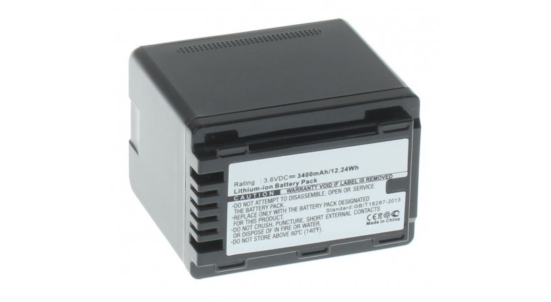 Аккумуляторные батареи для фотоаппаратов и видеокамер Panasonic HC-V380Емкость (mAh): 3400. Напряжение (V): 3,6