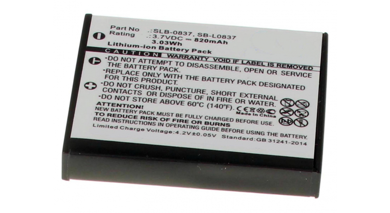 Аккумуляторные батареи для фотоаппаратов и видеокамер Samsung Digimax i6 PMPЕмкость (mAh): 820. Напряжение (V): 3,7