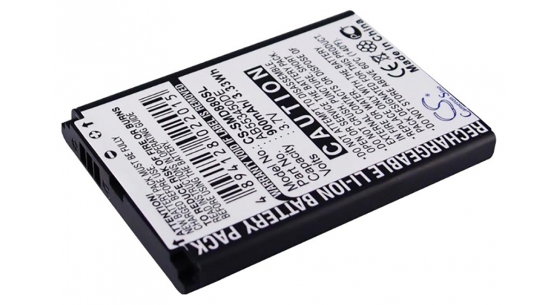 Аккумуляторная батарея для телефона, смартфона Samsung SGH-D880. Артикул iB-M1000.Емкость (mAh): 900. Напряжение (V): 3,7