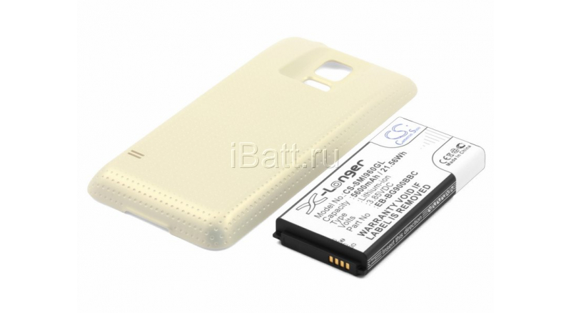 Аккумуляторная батарея для телефона, смартфона Samsung SM-G900M. Артикул iB-M694.Емкость (mAh): 5600. Напряжение (V): 3,85
