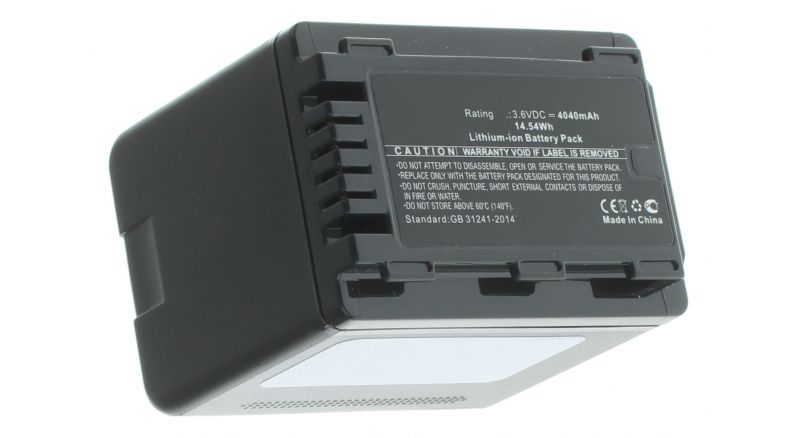 Аккумуляторные батареи для фотоаппаратов и видеокамер Panasonic HC-VX870Емкость (mAh): 4040. Напряжение (V): 3,6