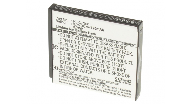 Аккумуляторные батареи для фотоаппаратов и видеокамер Kodak EasyShare M1073 ISЕмкость (mAh): 720. Напряжение (V): 3,7