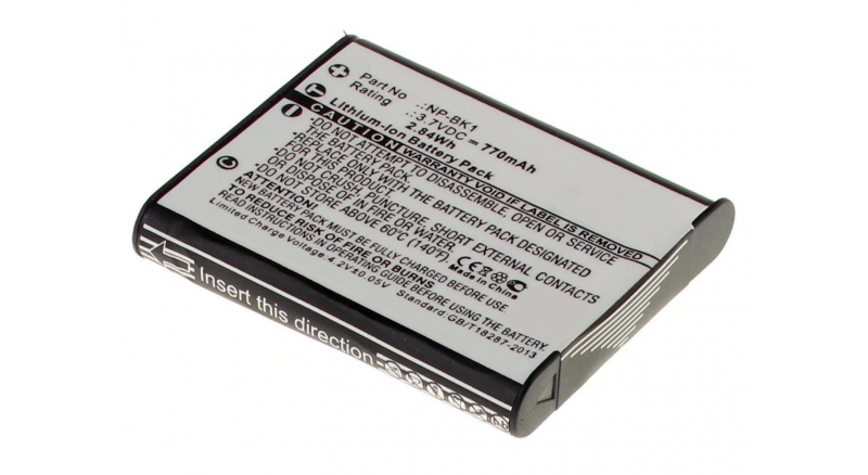 Аккумуляторные батареи для фотоаппаратов и видеокамер Sony Cyber-shot DSC-W180/RЕмкость (mAh): 770. Напряжение (V): 3,7