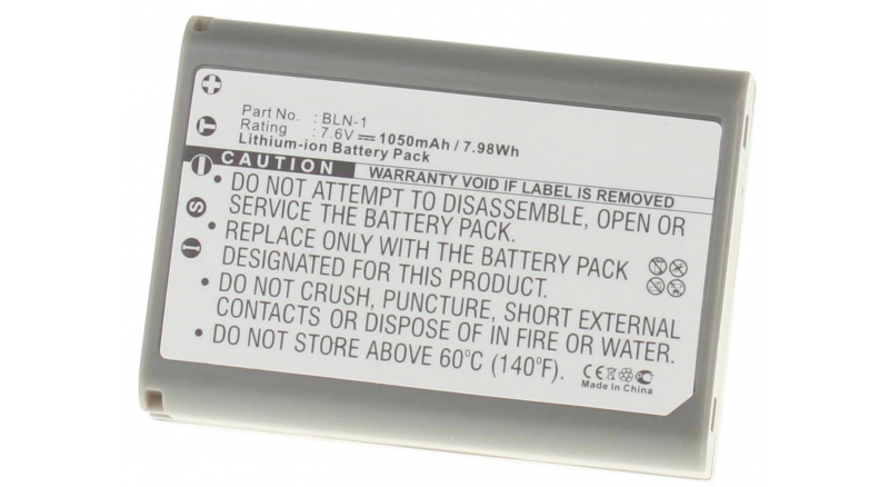 Аккумуляторные батареи для фотоаппаратов и видеокамер Olympus OM-D E-M1Емкость (mAh): 1050. Напряжение (V): 7,6