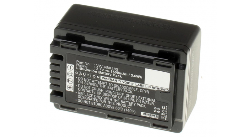 Аккумуляторные батареи для фотоаппаратов и видеокамер Panasonic HC-V500Емкость (mAh): 1500. Напряжение (V): 3,7
