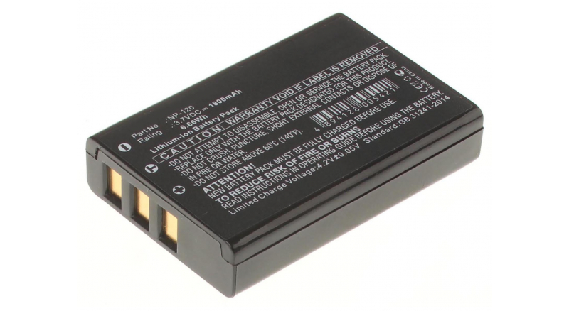 Аккумуляторная батарея D-Li7 для фотоаппаратов и видеокамер Pentax. Артикул iB-F389.Емкость (mAh): 1800. Напряжение (V): 3,7
