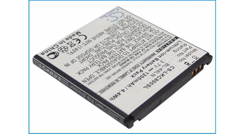Аккумуляторная батарея для телефона, смартфона LG Eclypse 4G. Артикул iB-M435.Емкость (mAh): 1200. Напряжение (V): 3,7