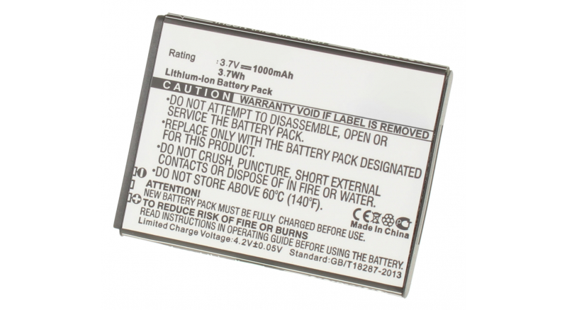 Аккумуляторная батарея для телефона, смартфона Samsung GT-S6500T. Артикул iB-M1057.Емкость (mAh): 1000. Напряжение (V): 3,7