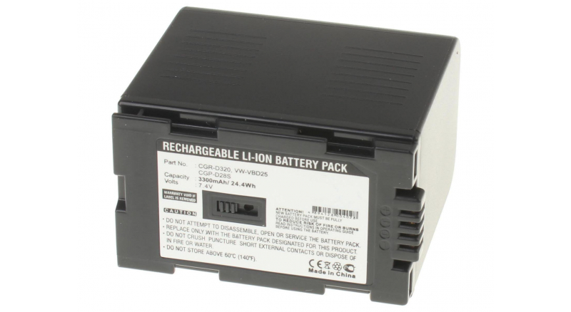 Аккумуляторная батарея CGP-D110 для фотоаппаратов и видеокамер Panasonic. Артикул iB-F316.Емкость (mAh): 3300. Напряжение (V): 7,4