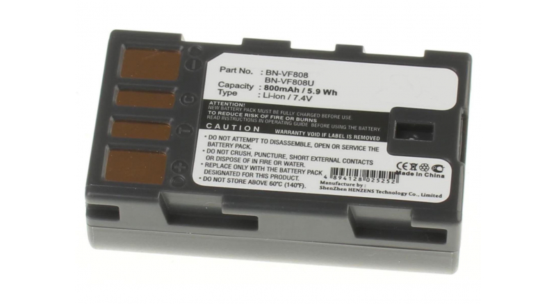 Аккумуляторные батареи для фотоаппаратов и видеокамер JVC GZ-MG555Емкость (mAh): 800. Напряжение (V): 7,4