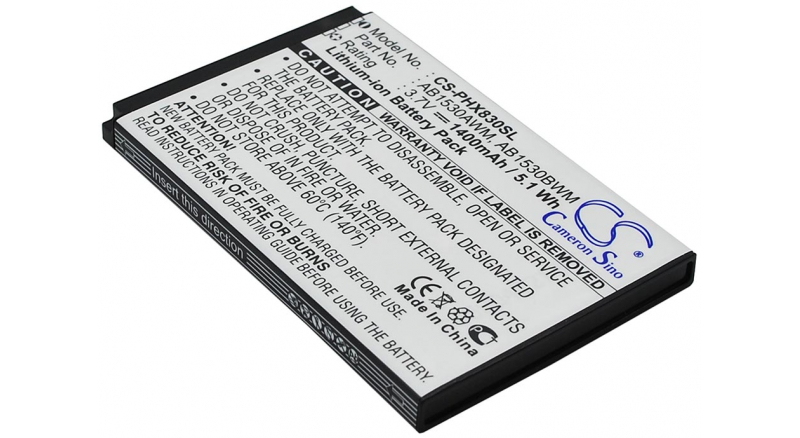 Аккумуляторная батарея для телефона, смартфона Philips Xenium X806. Артикул iB-M367.Емкость (mAh): 1400. Напряжение (V): 3,7